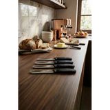MAKRİ HOME 4'lü Ultra Keskin Tırtıklı Bıçak Seti, Siyah 22 Cm %100 Garantili Paslanmaz Çelik
