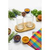 MAKRİ HOME Bambu Standlı Tuzluk & Baharatlık Seti – 2’li