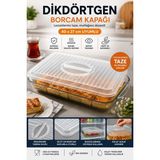 Makri Home Dikdörtgen Borcam Kapağı, Şeffaf Saklama ve Koruma Kapağı, 40 × 27 cm