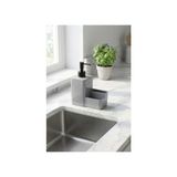 Makri Home Gri Plastik Diamond Süngerlikli Sıvı Sabunluk 450 ml Modern Stil ve Kolay Temizlik