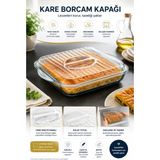 Makri Home Kare Borcam Kapağı, Şeffaf Saklama ve Koruma Kapağı, 28,2 × 31,75 cm
