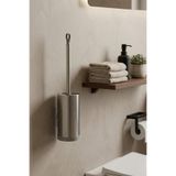 MAKRİ HOME Metal WC Klozet Fırçası ve Fırçalık, Duvara Monte Edilebilir, 47 cm.