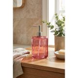 Makri Home Renkli Cam Sıvı Sabunluk, 500 Ml, Pembe Pembe