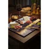MAKRİ HOME Temperli Kırılmaz Cam Kesme Tahtası 25x35 cm Mermer Desenli Kaymaz
