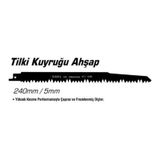 Makro Ağaç Tilki Kuyruğu Ucu Kemik Testeresi Ucu 240 Mm 5 Adet
