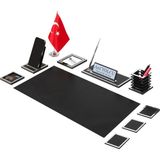 Makro Ofis Asel Sümen Takımı 10 Parça Siyah Full Set - Gümüş