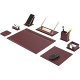 Makro Ofis G101 Deri Sümen Takımı 10 Parça Bordo
