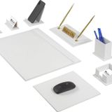 Makro Ofis G101 Deri Sümen Takımı 11 Parça Beyaz Full Set