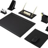 Makro Ofis G101 Deri Sümen Takımı 11 Parça Siyah Full Set