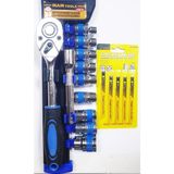 Makro Yapı Makro Yapı 11'li Cırcırlı Lokma Takımı 1/2'' Lokma Seti Soma Dekopaj Ucu