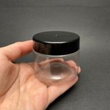 Makrobay 100 cc Pet Kavanoz - Siyah Plastik Kapaklı - 100 ml Plastik Kavanoz ( 3 Adet)