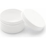 Makrobay 10'lu 30 ml Beyaz Pomat Kutu Seti – Beyaz Vidalı Kapaklı Plastik Mini Kavanoz | Krem, Hediyelik