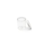 makrobay 250 ml Şeffaf Plastik Kavanoz 5’li Set | Beyaz Kapaklı PET Saklama & Krem Kabı