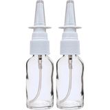 makrobay 30 Ml Burun Sprey Başlıklı Şeffaf Boş Cam Şişe 2 Adet
