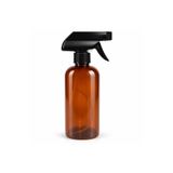 makrobay 500 ml Amber PET Sprey Şişesi Siyah Trigger Başlıklı Boş Şişe 1 Adet