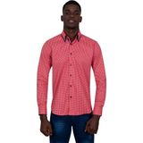 MAKROM Kırmızı Tasarım Detaylı Slim Fit Erkek Gömlek - Fuşya - XL