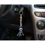 Makrome Anahtarlık Cam Nazar Boncuklu Jüt İpli 15-18 Cm
