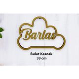 Makrome Için Ham Kasnak Ahşap Kapı Süsü Isimlik Yenidoğan Hediyelik Mdf (32 Cm) - Çok Renkli