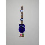 Makrome Örgülü Nazarlık 48 Cm Duvar Süsü Baykuş