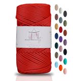Makromecity Premium 100 Gr Polyester Makrome Ipi Kırmızı 2mm - 120 M Supla Ip Ve Çanta Ipliği