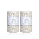 Makromecity Premium 3 Büküm Pamuk Makrome Ipi 3mm Üç Büküm Taranan Makrome Halat Ip 500 gr (2X250 GRAM) Ekru