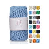 Makromecity Premium Koton Pamuk Makrome Ipi Bebe Mavi 200 gr 150 Metre 2mm Cotton Makrome Çanta Ipi Supla Ipi
