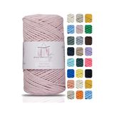 Makromecity Premium Koton Pamuk Makrome Ipi Bebe Pembe 200 gr 150 Metre 2mm Cotton Makrome Çanta Ipi Supla Ipi