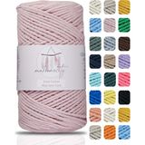 Makromecity Premium Koton Pamuk Makrome Ipi Bebe Pembe 200 gr 150 Metre 2mm Cotton Zincir Makrome Çanta Ipi Supla Ipi