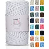 Makromecity Premium Koton Pamuk Makrome Ipi Beyaz 200 gr 150 Metre 2mm Cotton Zincir Makrome Çanta Ipi Supla Ipi