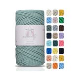 Makromecity Premium Koton Pamuk Makrome Ipi Çağla Yeşil 200 gr 150 Metre 2mm Cotton Makrome Çanta Ipi Supla Ipi