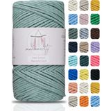 Makromecity Premium Koton Pamuk Makrome Ipi Çağla Yeşili 200 gr 150 Metre 2mm Cotton Zincir Makrome Çanta Ipi Supla Ipi