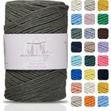 Makromecity Premium Koton Pamuk Makrome Ipi Haki 200 gr 150 Metre 2mm Cotton Zincir Makrome Çanta Ipi Supla Ipi