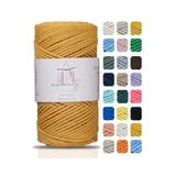 Makromecity Premium Koton Pamuk Makrome Ipi Hardal 200 gr 150 Metre 2mm Cotton Çanta Ipi Supla Ipi