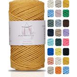 Makromecity Premium Koton Pamuk Makrome Ipi Hardal 200 gr 150 Metre 2mm Cotton Zincir Makrome Çanta Ipi Supla Ipi