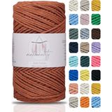 Makromecity Premium Koton Pamuk Makrome Ipi Kiremit 200 gr 150 Metre 2mm Cotton Zincir Makrome Çanta Ipi Supla Ipi