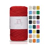 Makromecity Premium Koton Pamuk Makrome Ipi Kırmızı 200 gr 150 Metre 2mm Cotton Makrome Çanta Ipi Supla Ipi