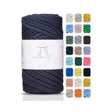 Makromecity Premium Koton Pamuk Makrome Ipi Lacivert 200 gr 150metre 2mm Cotton Makrome Çanta Ipi Supla Ipi