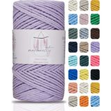 Makromecity Premium Koton Pamuk Makrome Ipi Lila 200 gr 150 Metre 2mm Cotton Zincir Makrome Çanta Ipi Supla Ipi