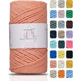 Makromecity Premium Koton Pamuk Makrome Ipi Somon 200 gr 150 Metre 2mm Cotton Zincir Makrome Çanta Ipi Supla Ipi