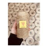 Makromİps Premıum Jüt Ip 100 gr ( _5) Makrome Hasır Kırnap Kendir Süsleme Natural Hobi Kraft Örgü Çanta Ipi