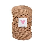 Makromİps XL KAĞIT İP KRAFT 3mm 250gr 65mt DİKİLEBİLİR HALAT ŞAPKA ÇANTA SUPLA ÖRGÜ İPİ KADIN