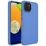 Maks Technology Galaxy A03 Kılıf Metal Çerçeve Ve Buton Tasarımlı Silikon Mkst Luna Kapak - Lavendery Gray