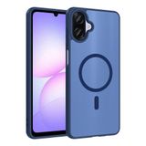Maks Technology Galaxy A07 Kılıf M-safe Şarj Özellikli MKST Babet Kapak - Mavi