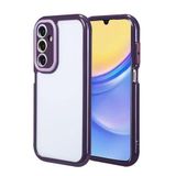 Maks Technology Galaxy A15 Kılıf Kamera Korumalı Renkli Kenar ve Çerçeve Tasarımlı MKST Vitamin Kapak-Derin Mor