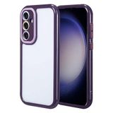 Maks Technology Galaxy S23 Kılıf Kamera Korumalı Renkli Kenar ve Çerçeve Tasarımlı MKST Vitamin Kapak-Derin Mor