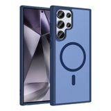 Maks Technology Galaxy S23 Ultra Kılıf M-safe Şarj Özellikli MKST Babet Kapak - Mavi