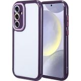 Maks Technology Galaxy S24 Kılıf Kamera Korumalı Renkli Kenar ve Çerçeve Tasarımlı MKST Vitamin Kapak-Derin Mor