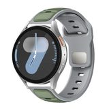 Maks Technology Huawei Honor Magic 2 46mm MKST KRD-135 22mm Silikon Kordon Strap Kayış - Açık Yeşil-Gri