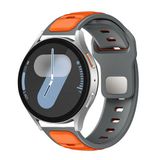 Maks Technology Huawei Honor Magic 2 46Mm Mkst Krd-135 22Mm Silikon Kordon Strap Kayış - Gri-Turuncu