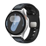 Maks Technology Huawei Honor Magic 2 46mm MKST KRD-135 22mm Silikon Kordon Strap Kayış - Midnight Blue-Siyah